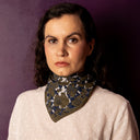 Bandana Fleuri Kaki